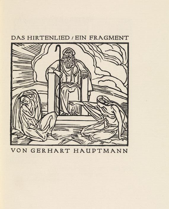 Gerhart Hauptmann - Das Hirtenlied, 1922. 1 Beigabe.