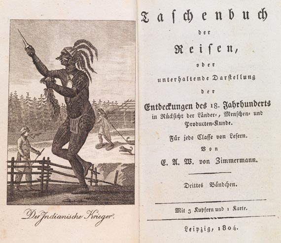 Eberhard August Wilhelm von Zimmermann - Taschenbuch der Reisen 18 Bde. 1802