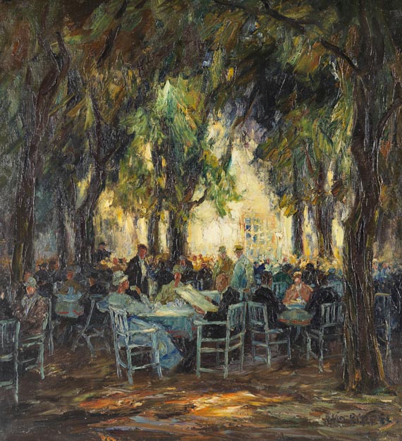 Biergartenszene im..., 1915