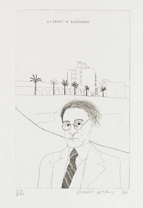 David Hockney - Fourteen poems by C. P. Cavafy. Chosen and illustrated with twelve etchings by David Hockney