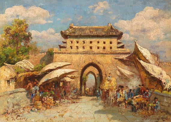 Carl Wuttke - Stadttor in Peking