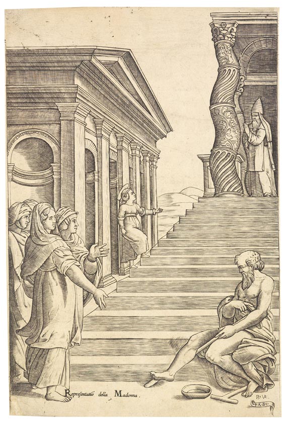 Giovanni Antonio da Brescia - Die Präsentation Mariens im Tempel