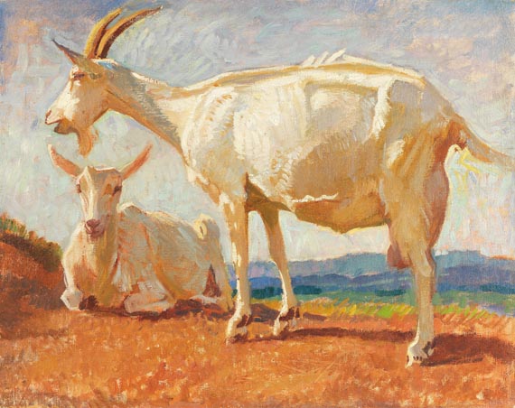 Julius Paul Junghanns - Ziegen auf der Weide