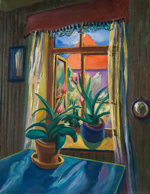 Heinrich Harry Deierling - Blumen im Fenster