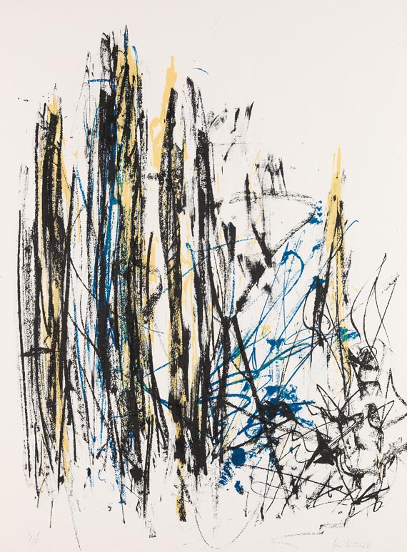 Joan Mitchell - Arbres (black, yellow and blue)