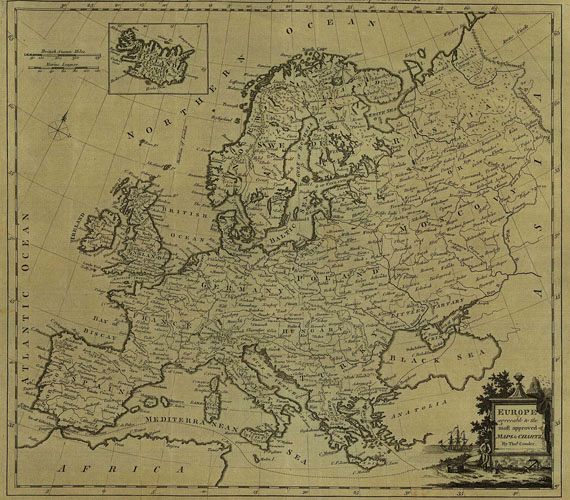 Europa - 2 Bll.: Europe. Charte von Teutschland.