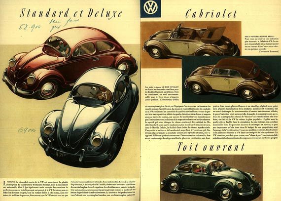   - Volkswagen-Prospekt (44) + Massonet (54, 55). Ca. 1926-55.