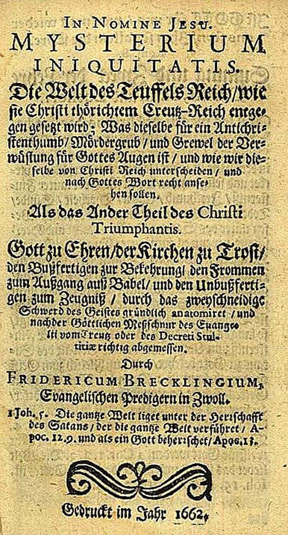 Friedrich Breckling - Mysterium iniquitatis. 1662