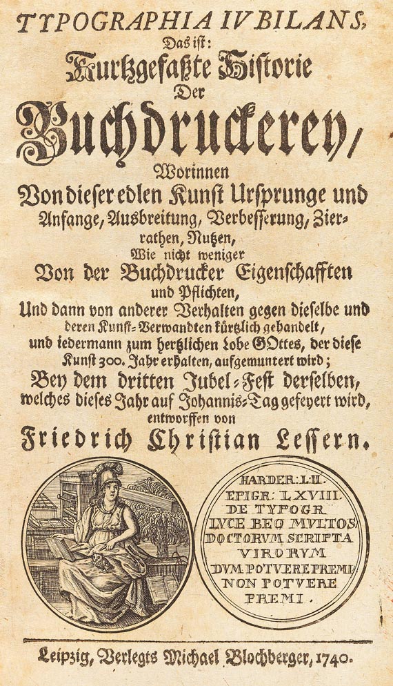 Friedrich Christian Lesser - Buchdruckerey 1740