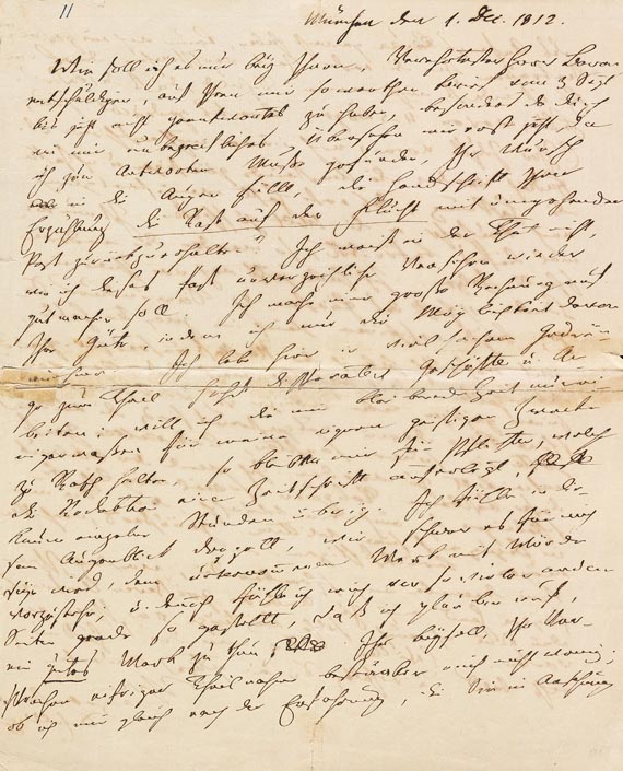 Friedrich Wilhelm Schelling - Eigh. Brief. München 1812