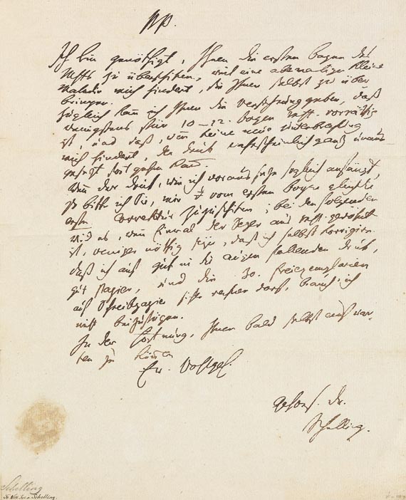 Friedrich Wilhelm Schelling - Eigh. Brief. 1797