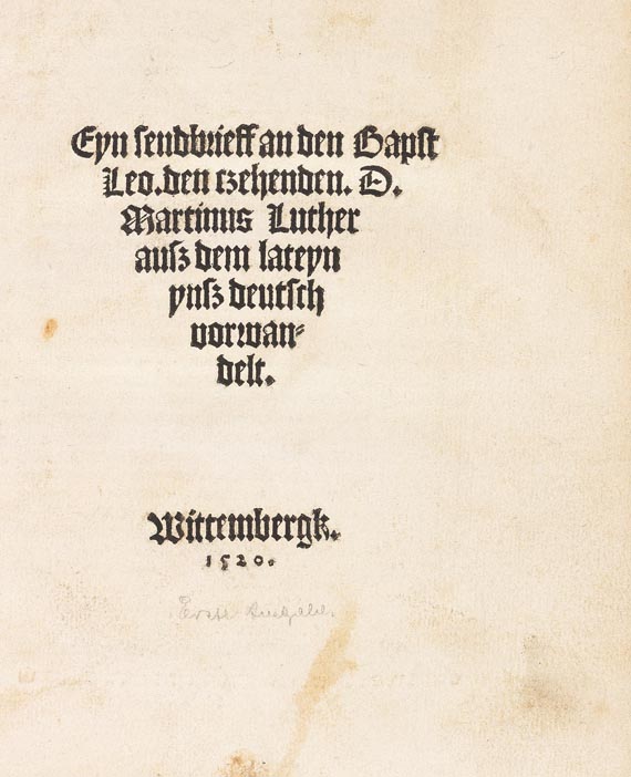 Martin Luther - Sendbrieff 1520
