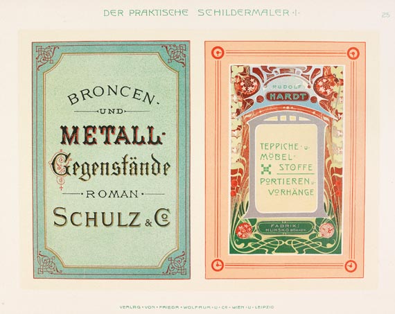 Hans J. Jedlitschka - Der praktische Schildermaler, 2 Tle, ca. 1910