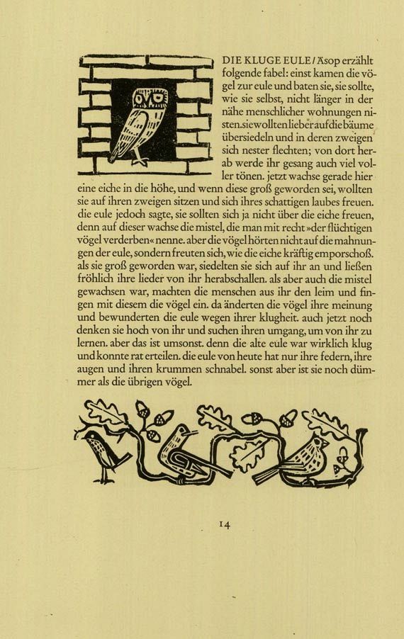 Gerhard Marcks - Tierfabeln des Aesop, 1949, Einband Chr. Zwang