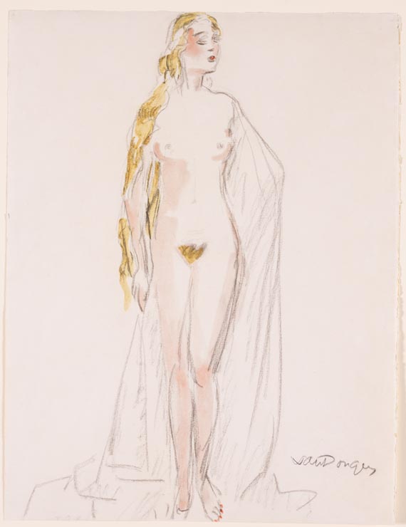 Kees van Dongen - La Blonde (Femme blonde, nue debout)