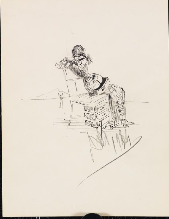 Salvador Dalí - Nue assise aux Tiroirs - 