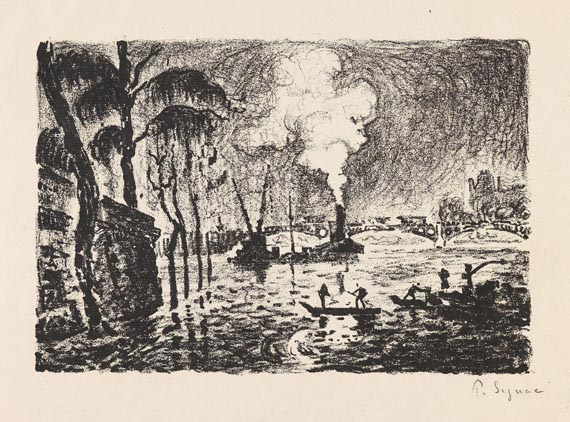 Paul Signac - La Seine en Crue, en 1910 (Le Pont des Arts)