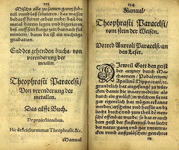 Philippus Theophrastus Paracelsus - Metamorphosis Theophrasti Paracelsi. 1574
