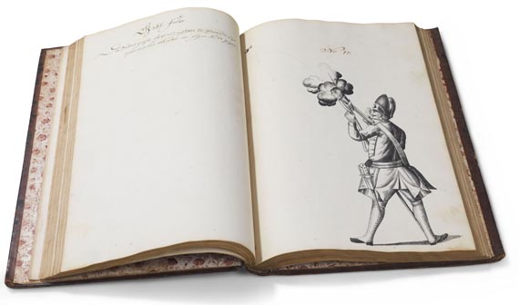  Manuskripte - Seebach, J. W. von, Beschreib und Handlung einer neu erfundenen Bombarde. 1746 - 