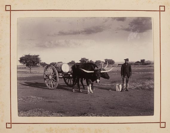  Südafrika - Kolonial-Konvolut. Fotos u. Dokumente d. Familie Stephani, ca. 15 Tle. (um 1869-1904) - 