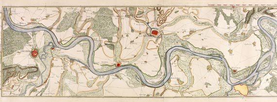 Niederrhein - Wiebeking, C. F. von, Hydrographisch u. militair. Karte ... Nieder Rhein.