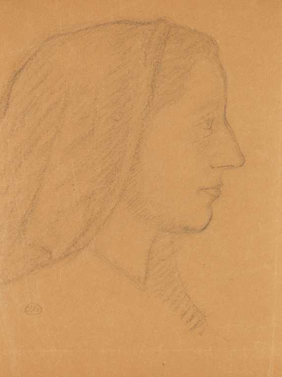 Aristide Maillol - Weibliches Porträt mit Schal