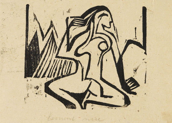 Ernst Ludwig Kirchner - 5 Blätter: Illustrationen zu Gustav Schiefler, Die Graphik Ernst Ludwig Kirchners, Band II Berlin 1931