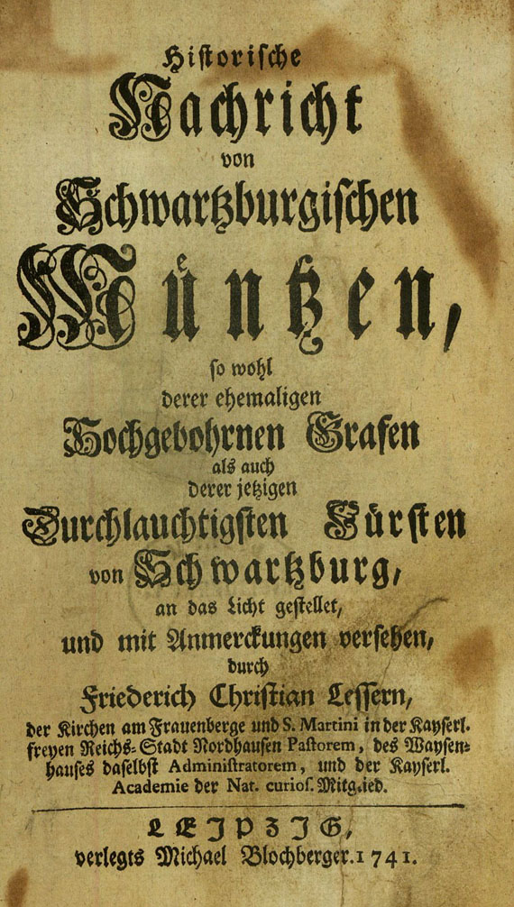 Friedrich Christian Lesser - Historische Nachricht. 1741