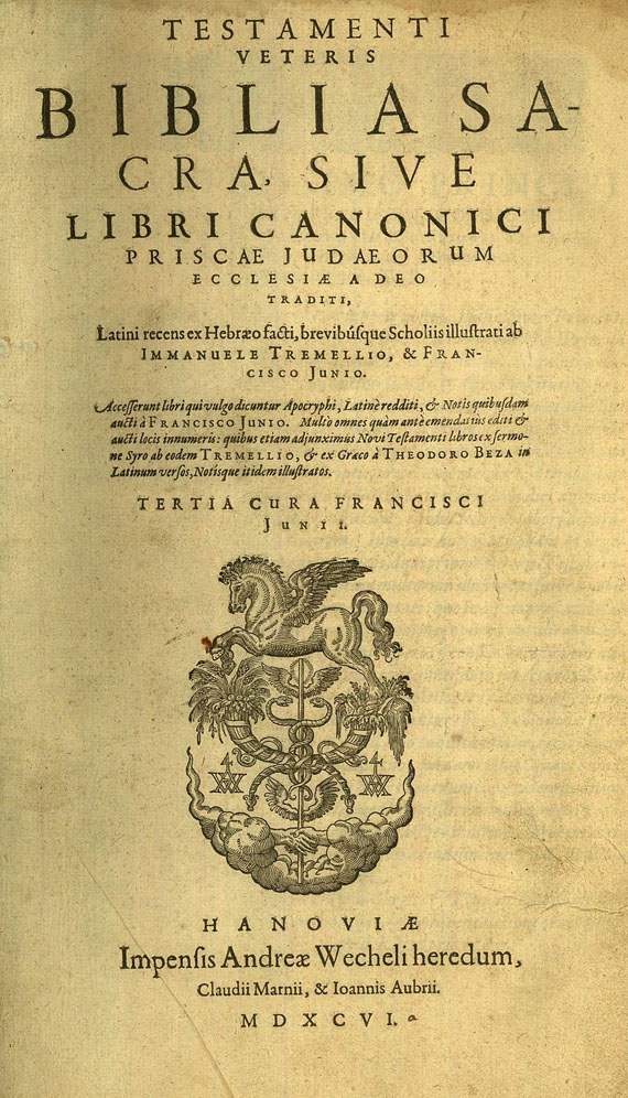 Biblia latina - Testamenti veteris biblia sacra. 1596