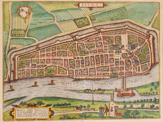 Bremen - 1 Bl. Brema. Braun-Hogenberg 1596/97.