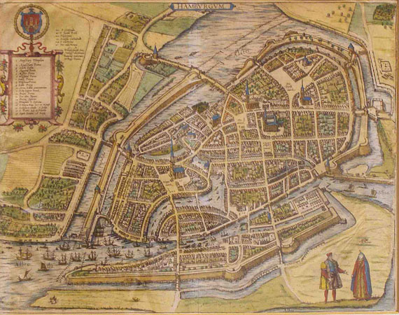  Hamburg - 1 Bl. Hamburgum. Braun-Hogenberg, 1588.