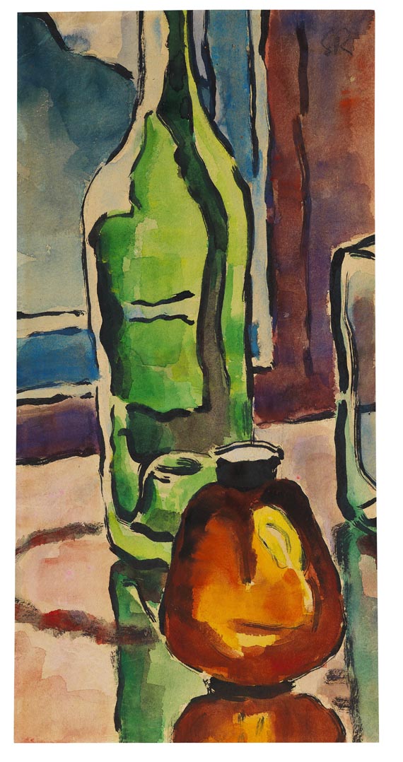 Karl Schmidt-Rottluff - Stillleben mit Flasche