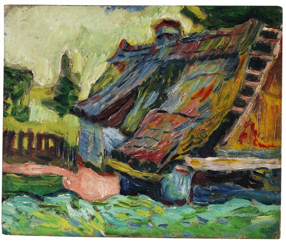 Hermann Max Pechstein - Zerfallenes Haus