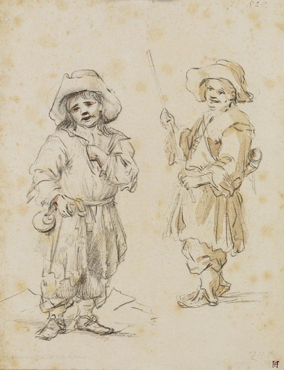 Niederlande - Skizze zweier Jungen