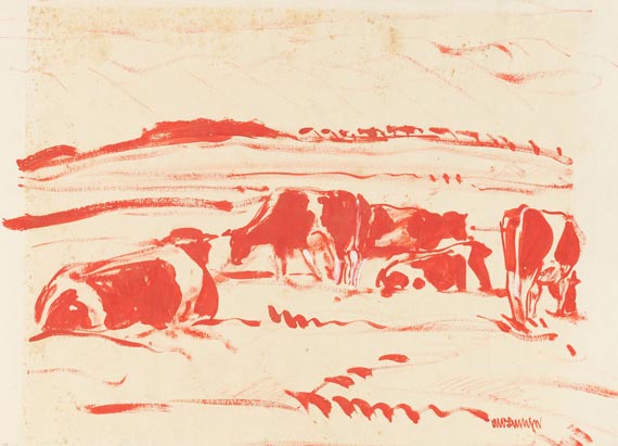 Otto Lange - Kühe auf der Weide