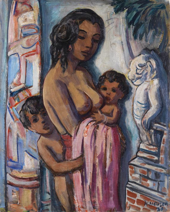 Heinrich Heuser - Balinesische Mutter mit ihren zwei Kindern