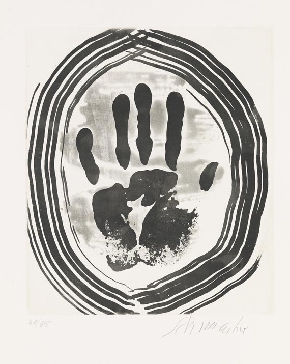 Emil Schumacher - Motiv 8/1967 - Signature