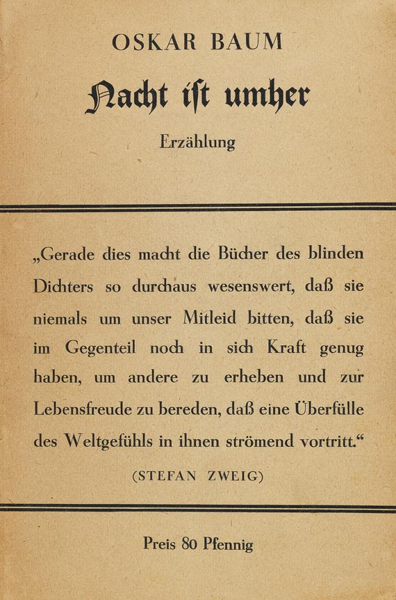 Oskar Baum - Nacht ist umher. 1929. - 