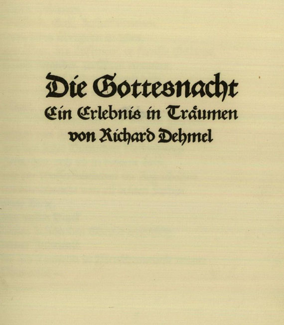 Hundertdrucke - Dehmel, Richard, Die Gottesnacht.