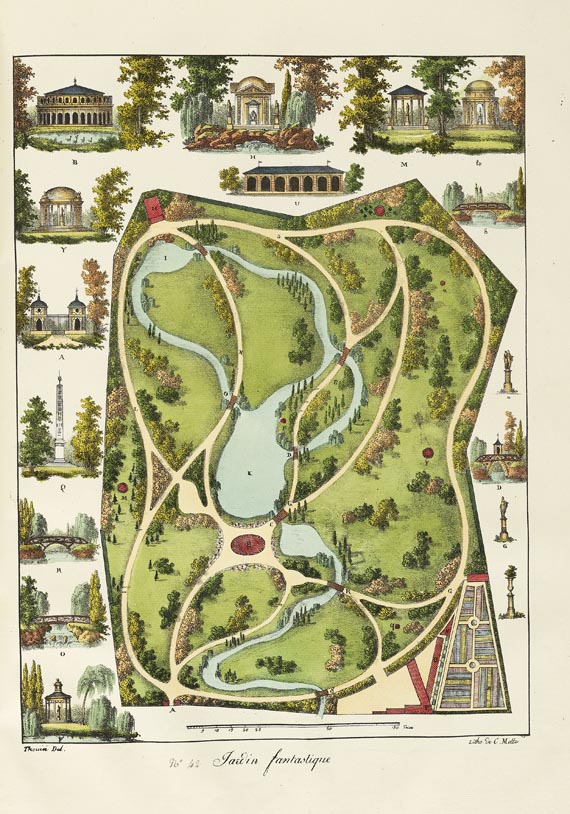 Architektur - Thouin, G., Plans raisonnés de toutes les espèces de jardins. 1823.