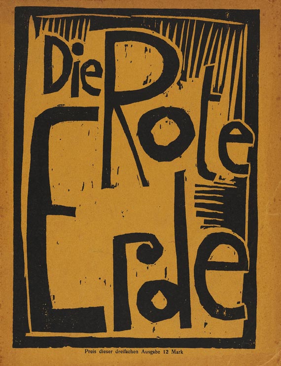   - Die rote Erde. 2 Bde. + 3 Hefte. 1919-23. - Cover