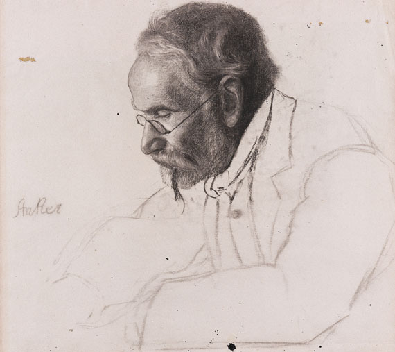 Albert Anker - Portrait eines Mannes
