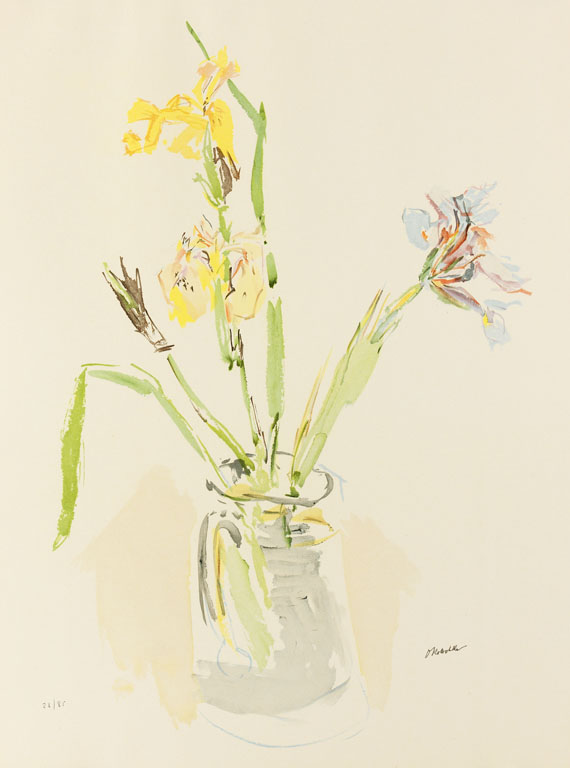 Oskar Kokoschka - Gelbe und violette Iris
