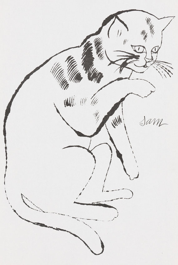 Andy Warhol - Sam with his paw up