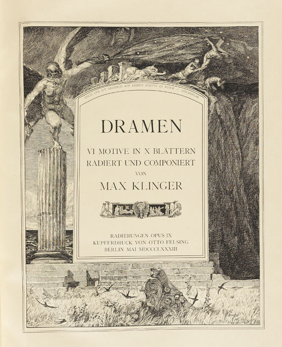 Max Klinger - Dramen. 1883. 2. Ausgabe. - 