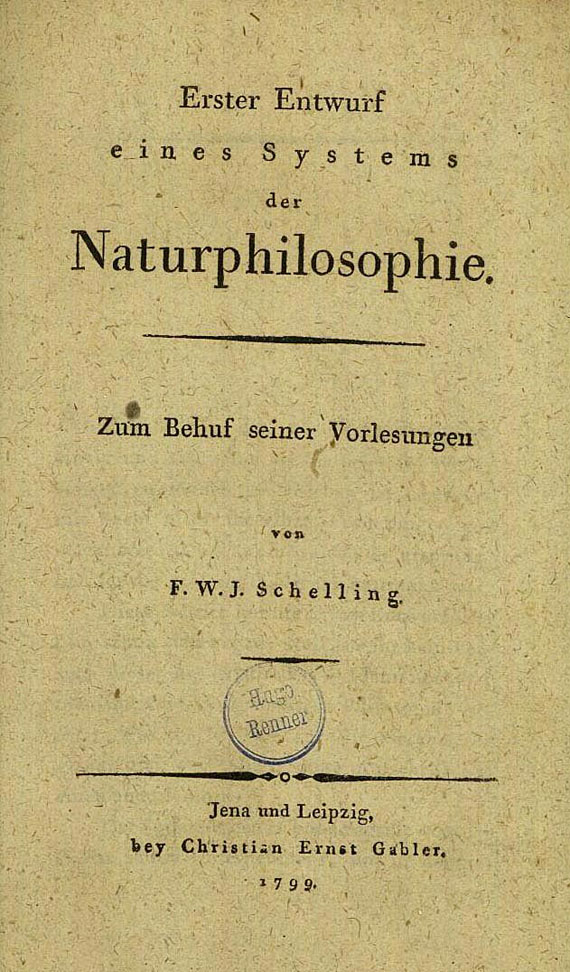 Friedrich Wilhelm Schelling - 4 Werke. 1799-1804