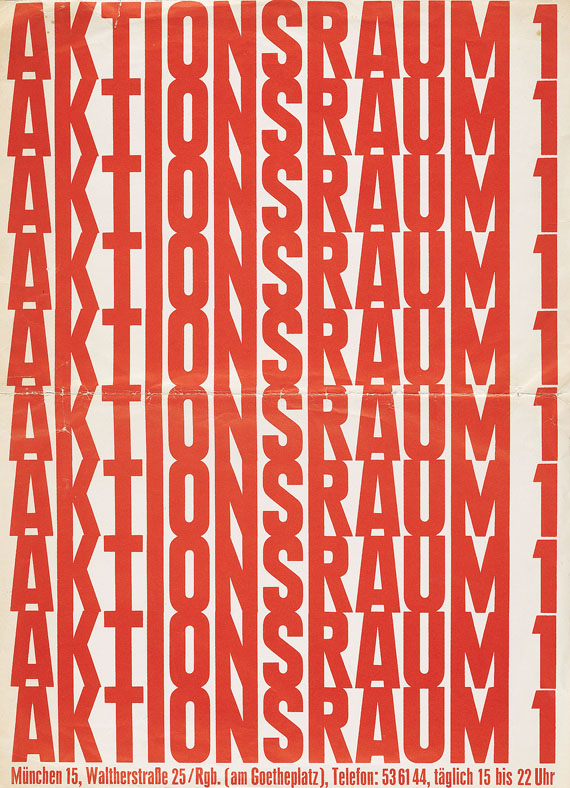   - Aktionsraum, Konvolut Hermann Nitsch, dabei 1 Plakat. 1969 - 1970. - Cover