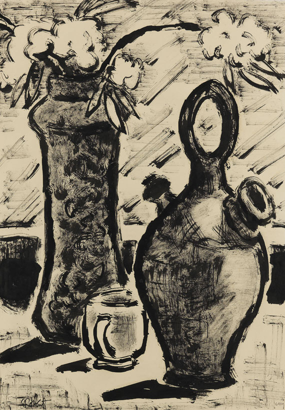 Karl Schmidt-Rottluff - Vase mit Blütenzweig