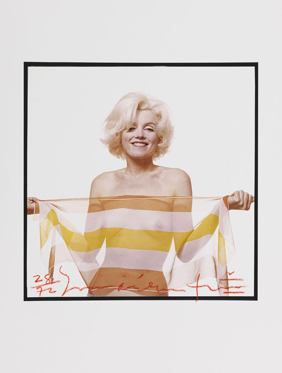 Bert Stern - Marilyn in striped Scarf