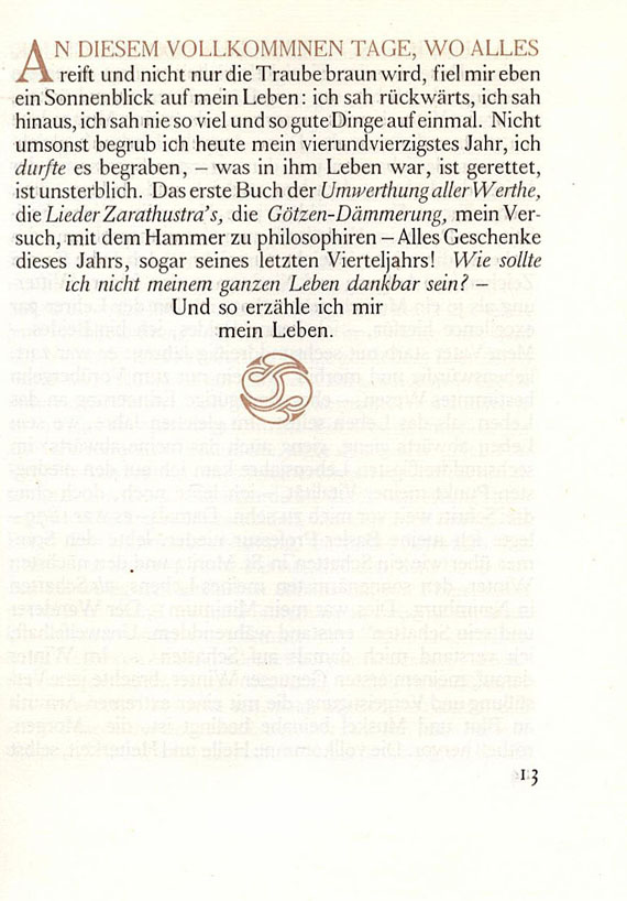 Friedrich Nietzsche - Ecce Homo. 1908